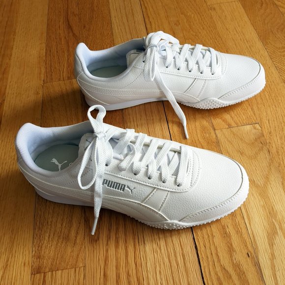 [SOLD] NWT Puma Bella Low Top Sneakers Classic White Athletic Running Shoes - Picture 3 of 14